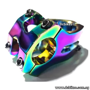 Dcbikes® Oil Slick Anodized Rainbow 1-1/8 MTB Road Stem 25.4mm