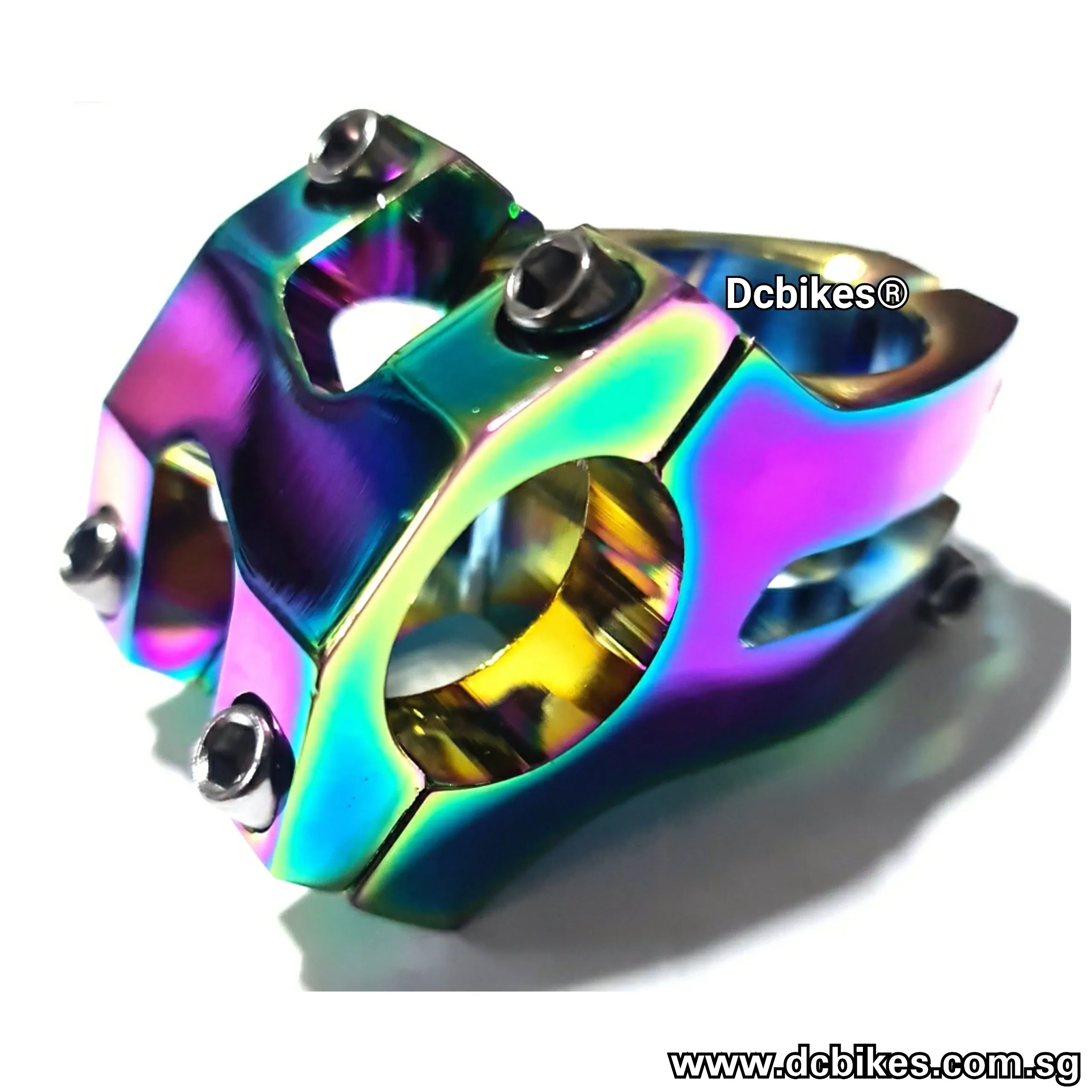 Dcbikes® Oil Slick Anodized Rainbow 1-1/8 MTB Road Stem 25.4mm