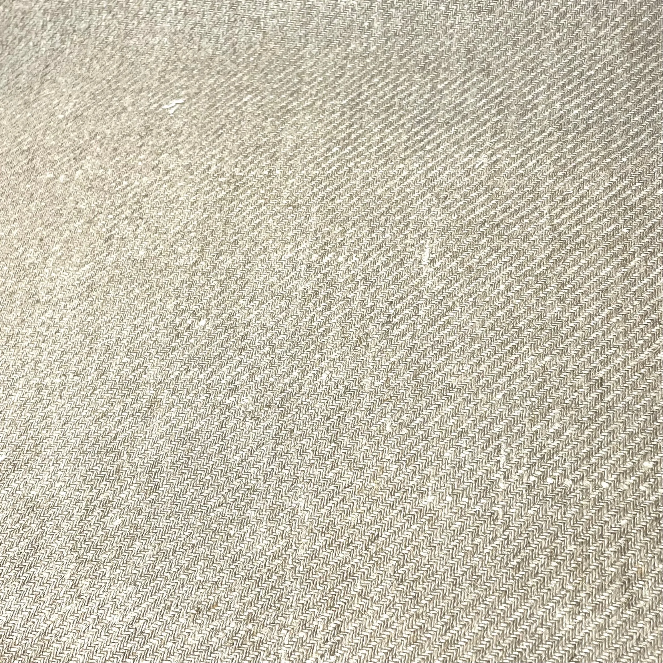 Diagonal 100% Natural Linen Fabric By The Yard/CL1074