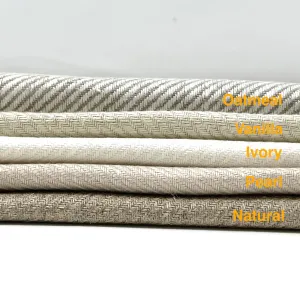 Diagonal 100% Natural Linen Fabric By The Yard/CL1074