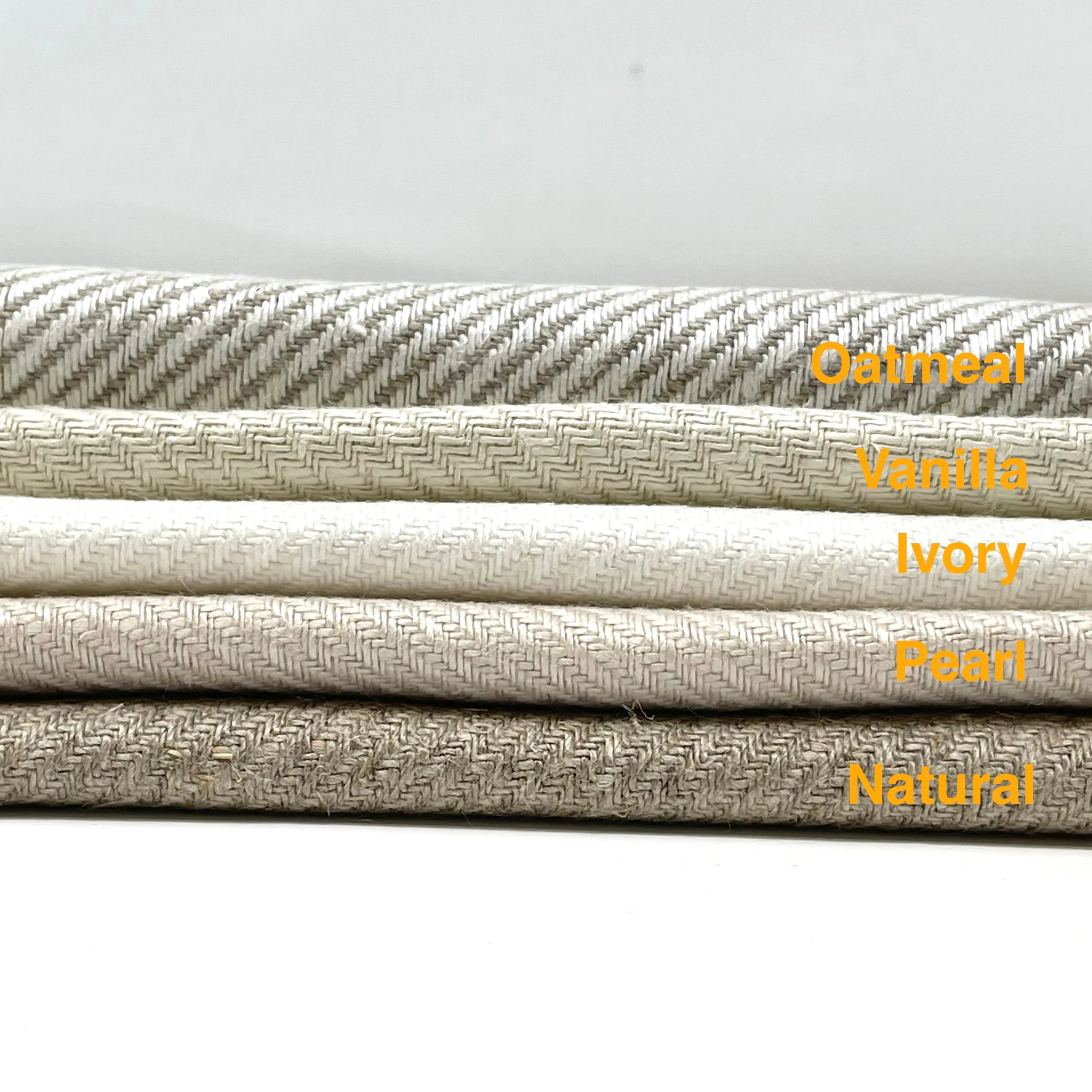 Diagonal 100% Natural Linen Fabric By The Yard/CL1074
