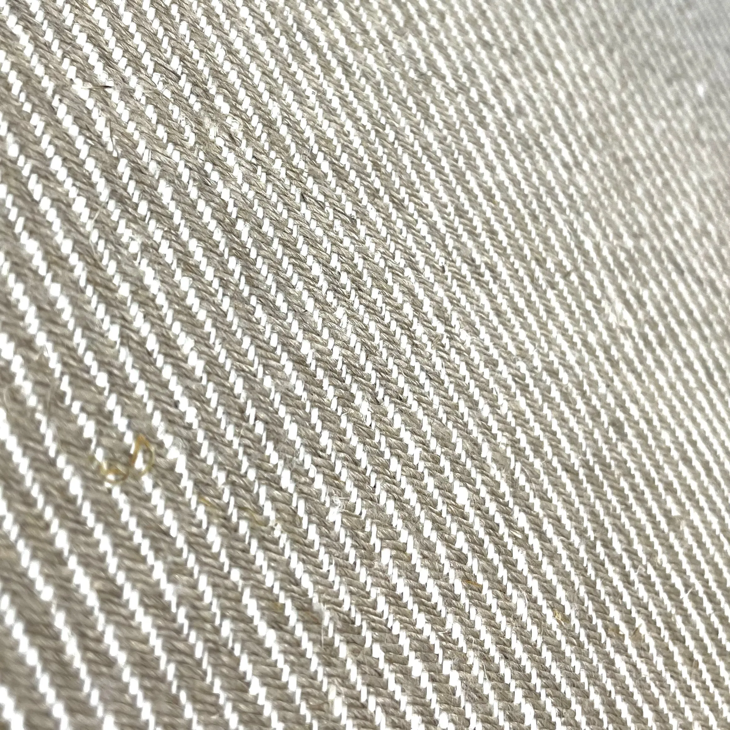 Diagonal 100% Natural Linen Fabric By The Yard/CL1074