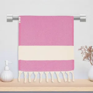 Diamond Turkish Hand Towel, Kitchen Towel, Tea Towel - Fuscia