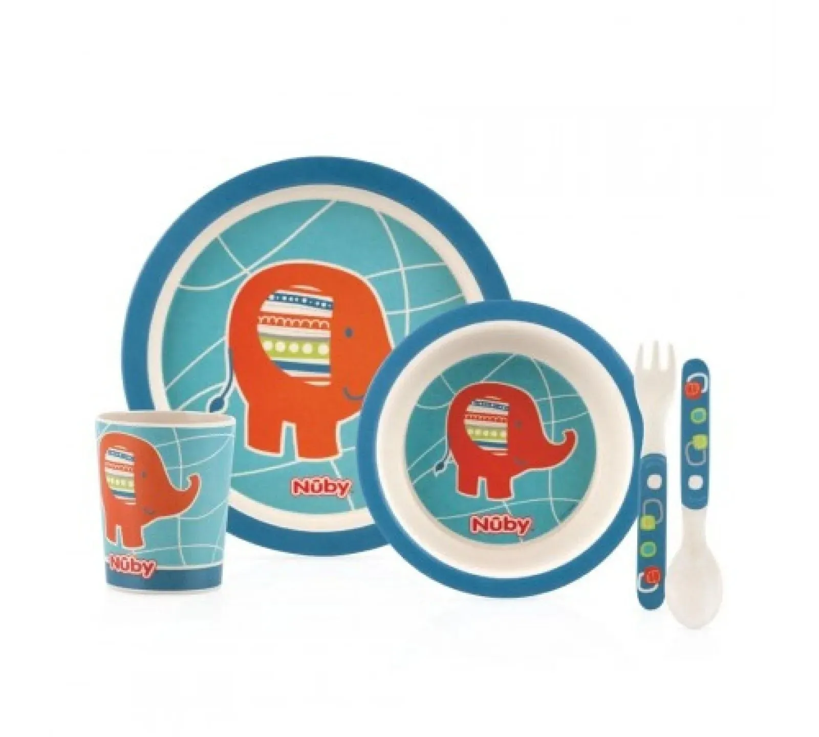 Dishwasher-Safe Eco Conscious Bamboo Weaning Set | Infant Feeding Set | 4 Animal Choices