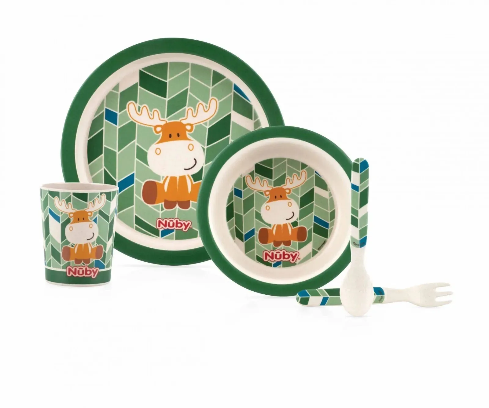 Dishwasher-Safe Eco Conscious Bamboo Weaning Set | Infant Feeding Set | 4 Animal Choices