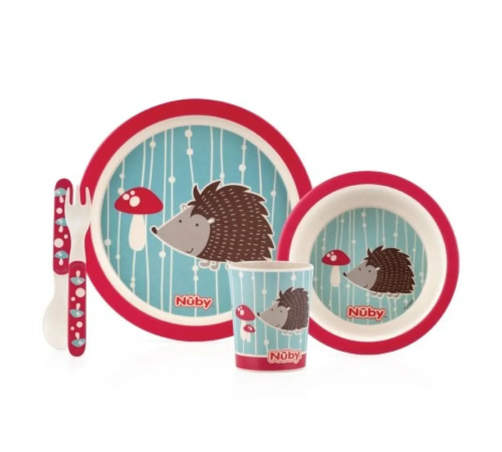 Dishwasher-Safe Eco Conscious Bamboo Weaning Set | Infant Feeding Set | 4 Animal Choices