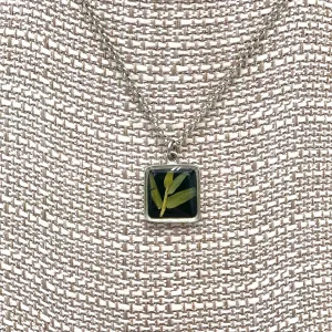 Dixon - Necklace - Small Square - Bamboo