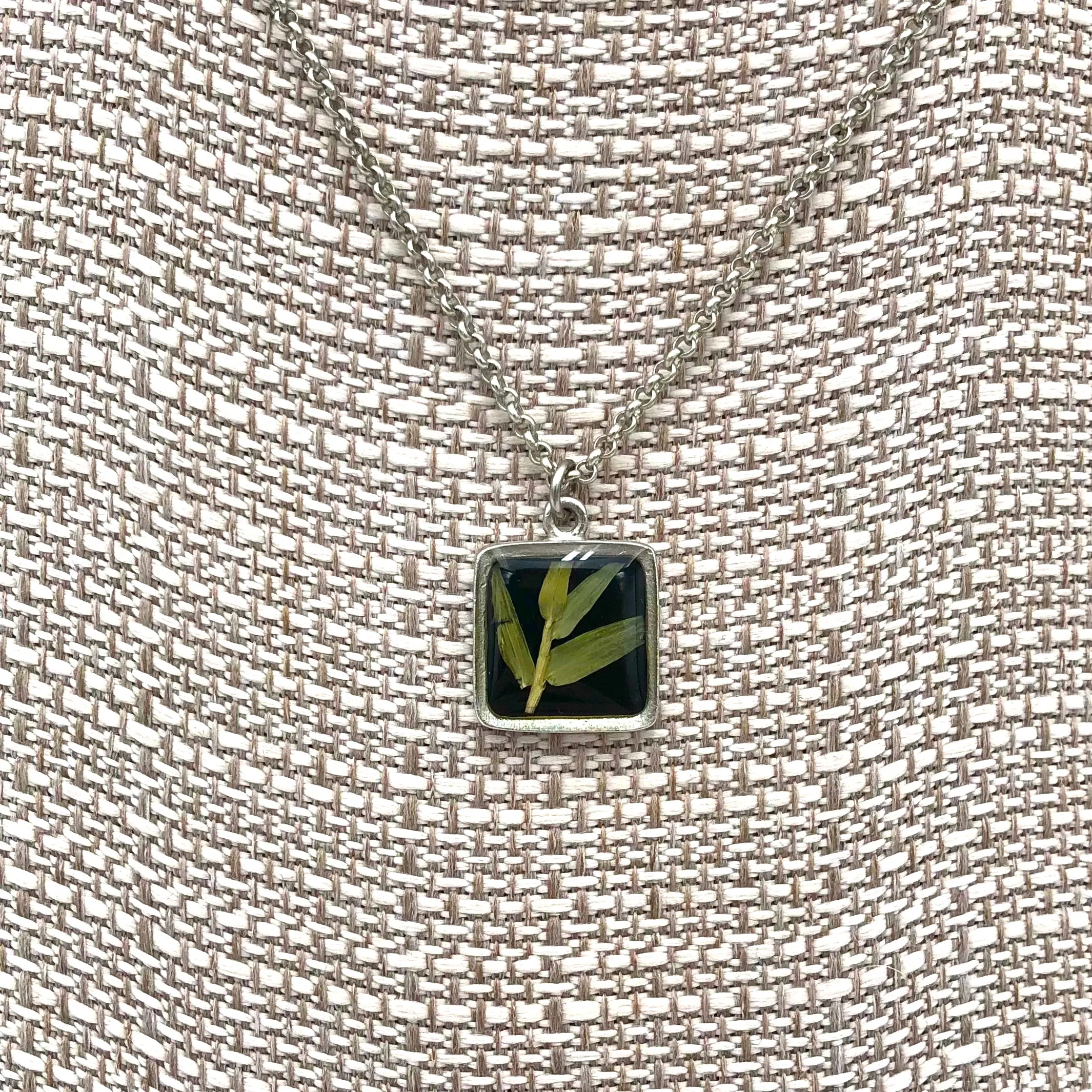 Dixon - Necklace - Small Square - Bamboo