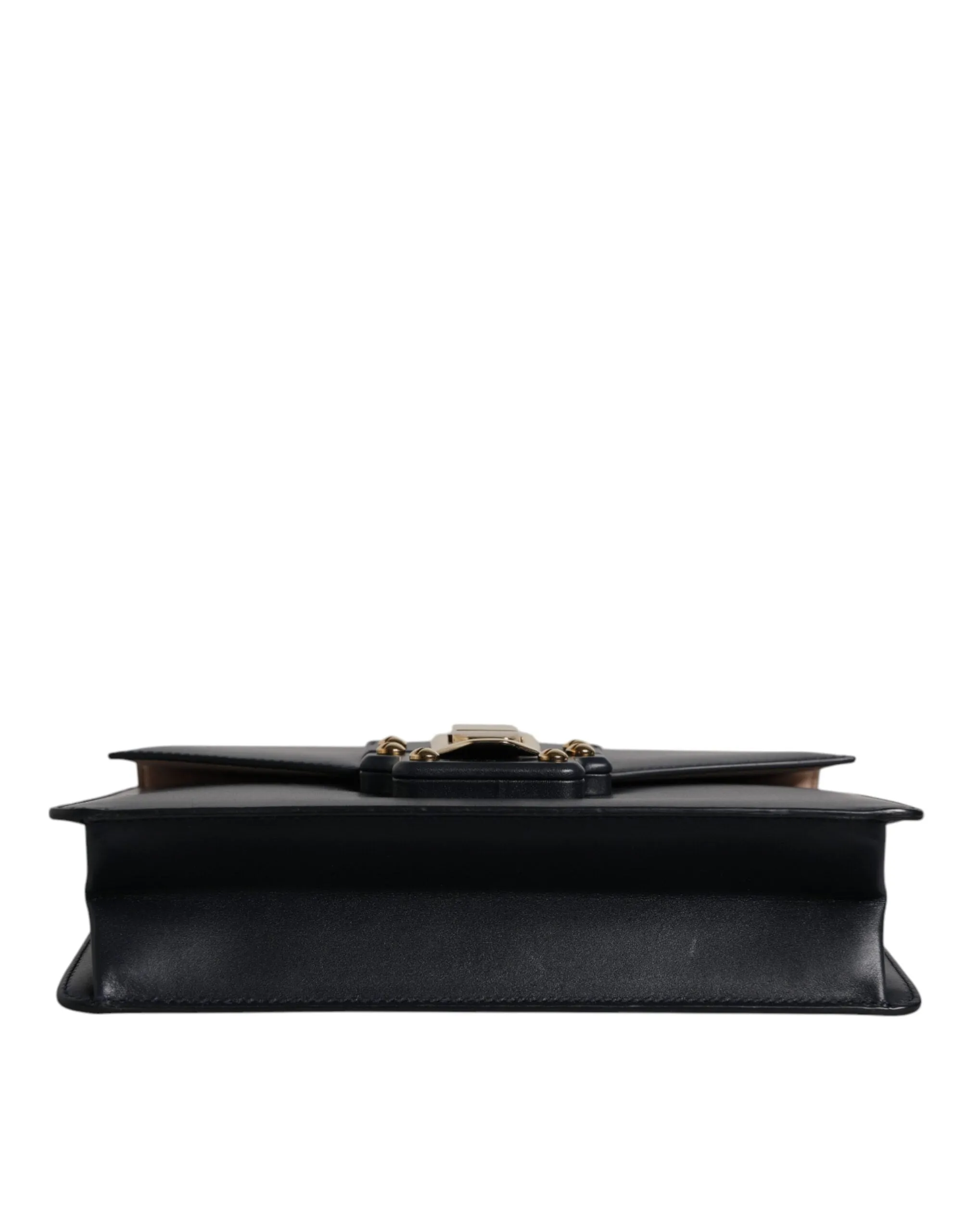 Dolce & Gabbana Black Calfskin Leather Shoulder Strap Bag
