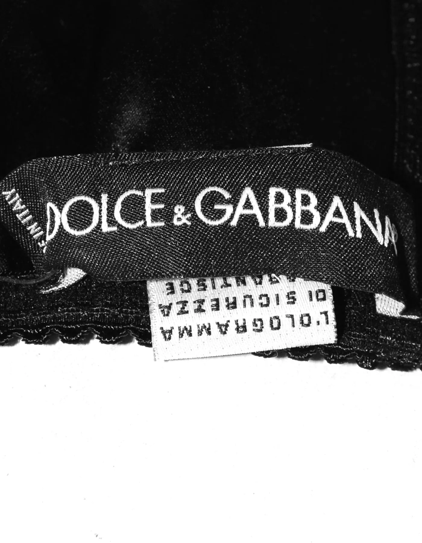Dolce & Gabbana Black Satin Bra Sz IT5/US40