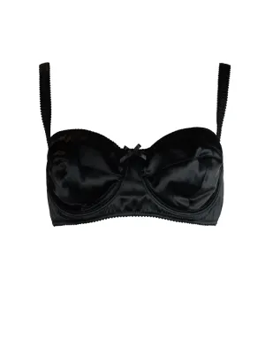 Dolce & Gabbana Black Satin Bra Sz IT5/US40