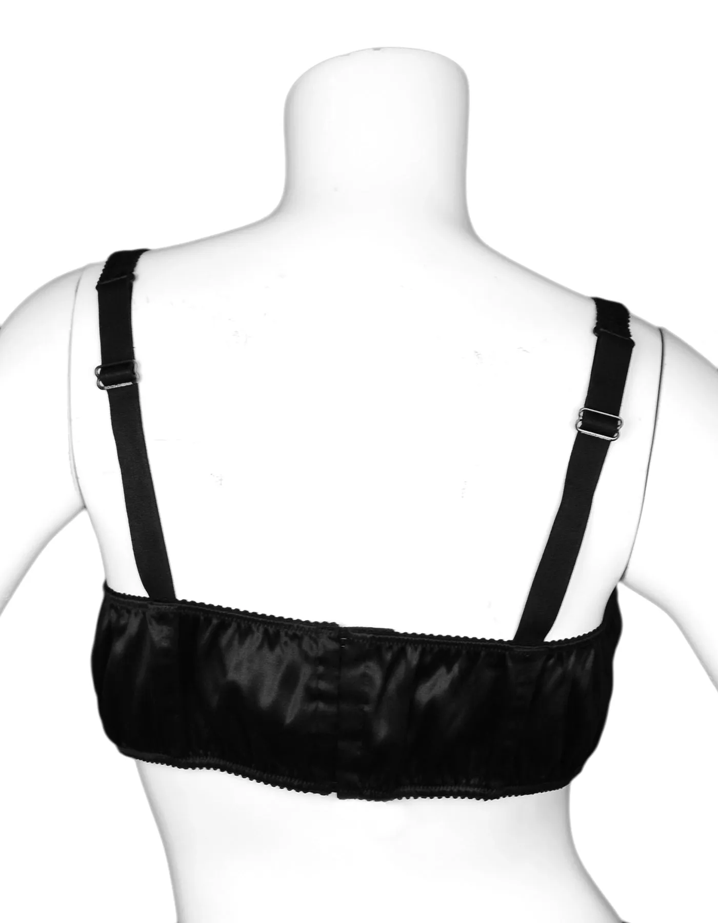 Dolce & Gabbana Black Satin Bra Sz IT5/US40