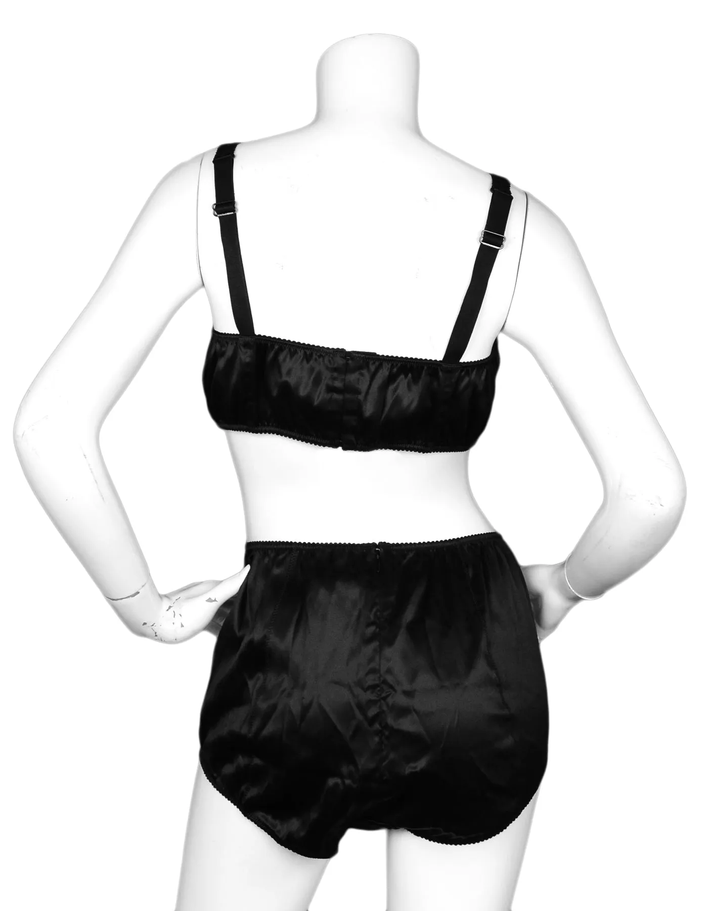 Dolce & Gabbana Black Satin Bra Sz IT5/US40
