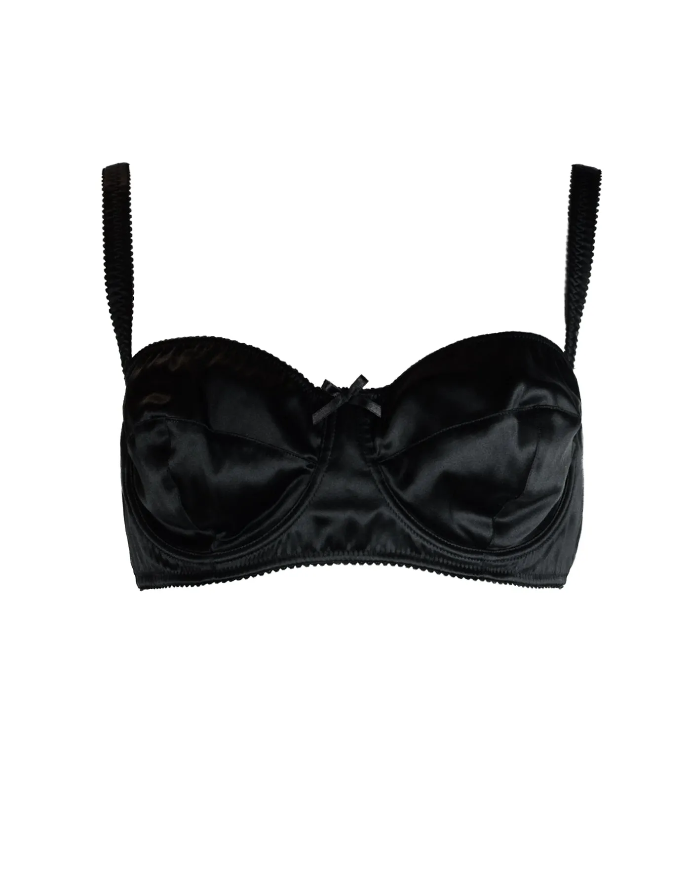 Dolce & Gabbana Black Satin Bra Sz IT5/US40