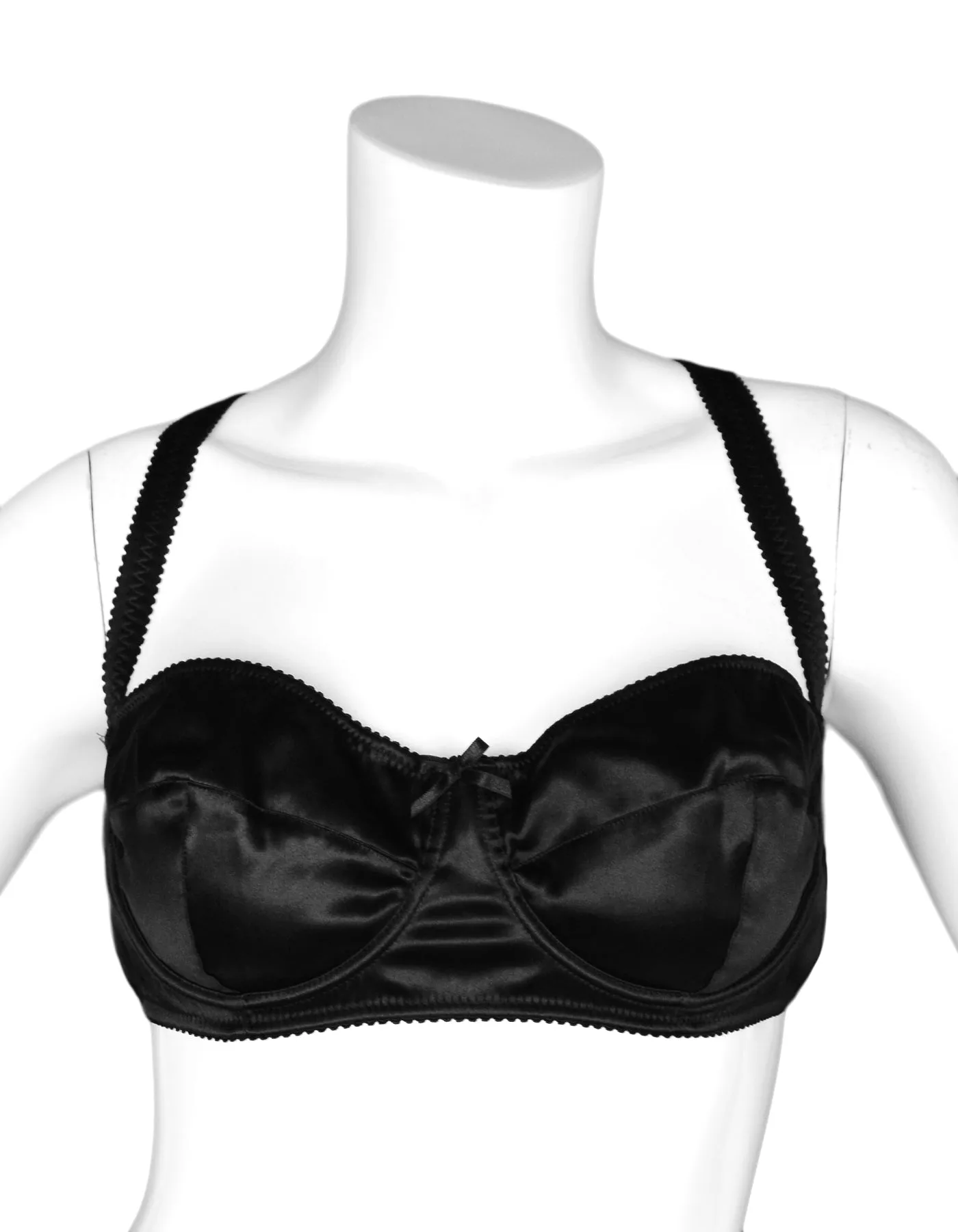 Dolce & Gabbana Black Satin Bra Sz IT5/US40
