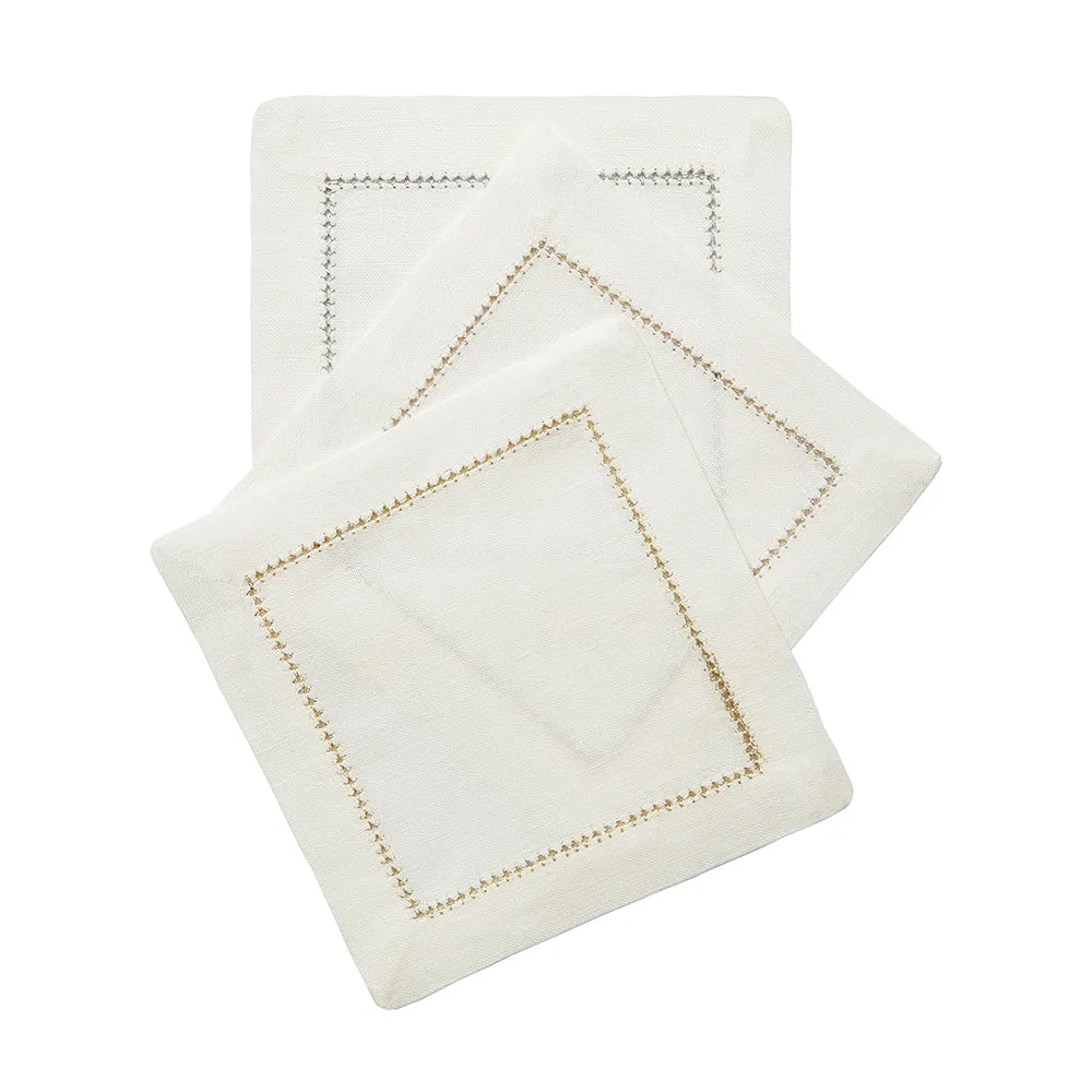 Dolce Metallic Cocktail Napkins, S/4