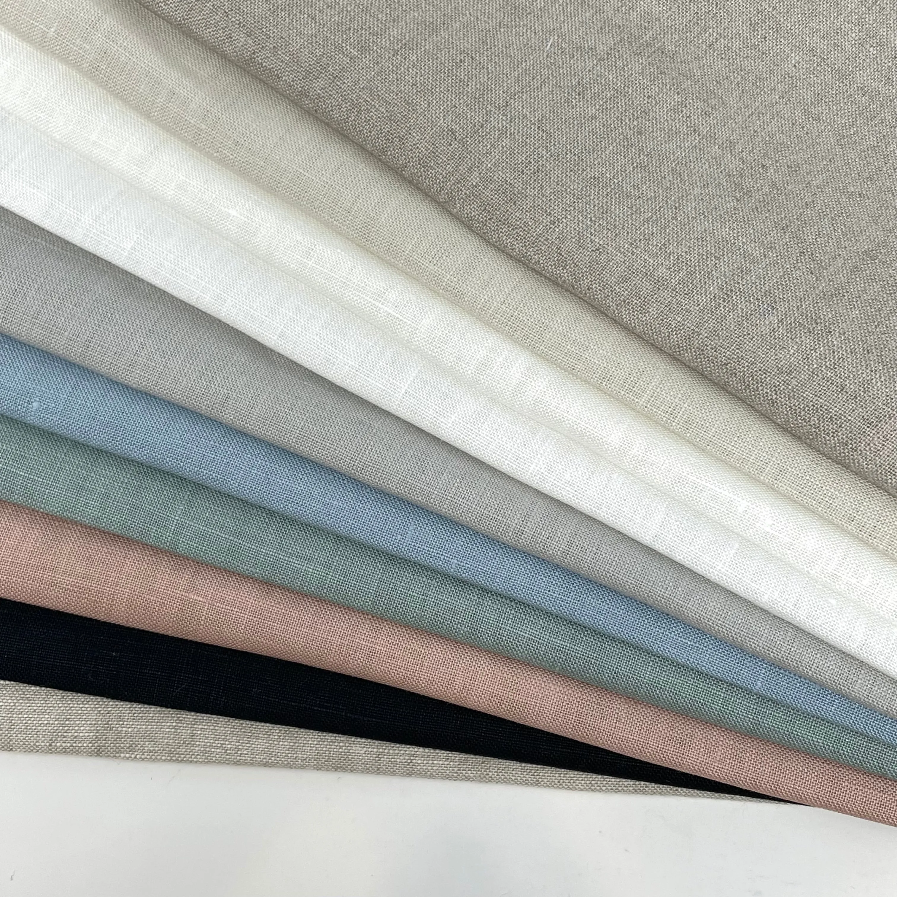 Double Width 100% Natural Linen Fabric By The Yard/CL1073