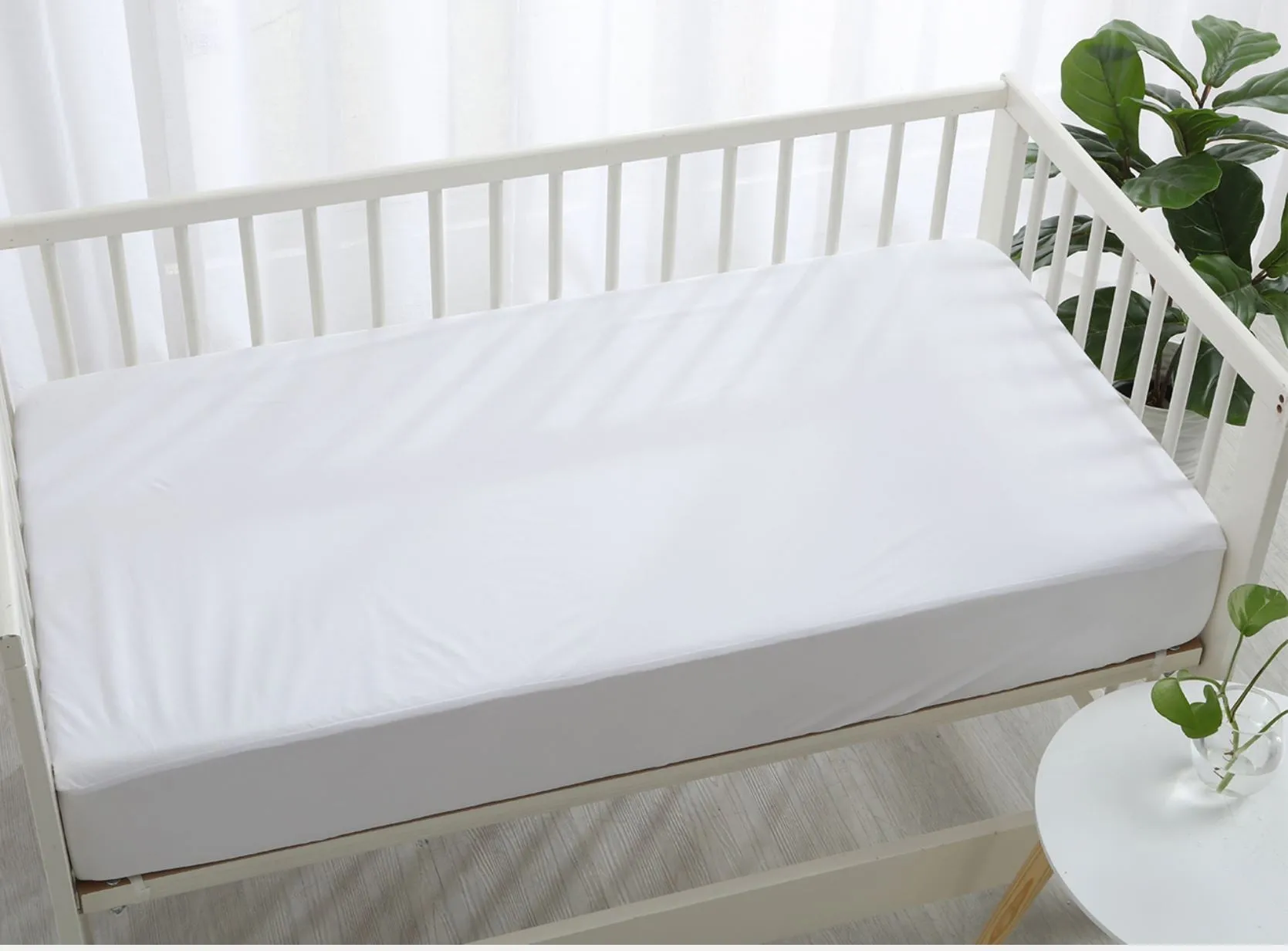 Dreamaker Bamboo Cotton Jersey Waterproof Cot Mattress Protector