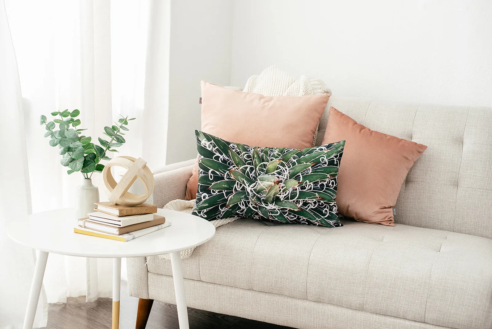Durango Agave Lumbar Linen Pillow, College Student Gift, Mother's Day Gift, Christmas Gift