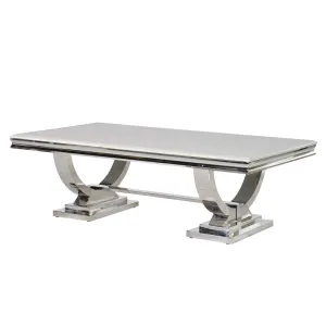 Dwell Steel & Composite Marble Coffee Table