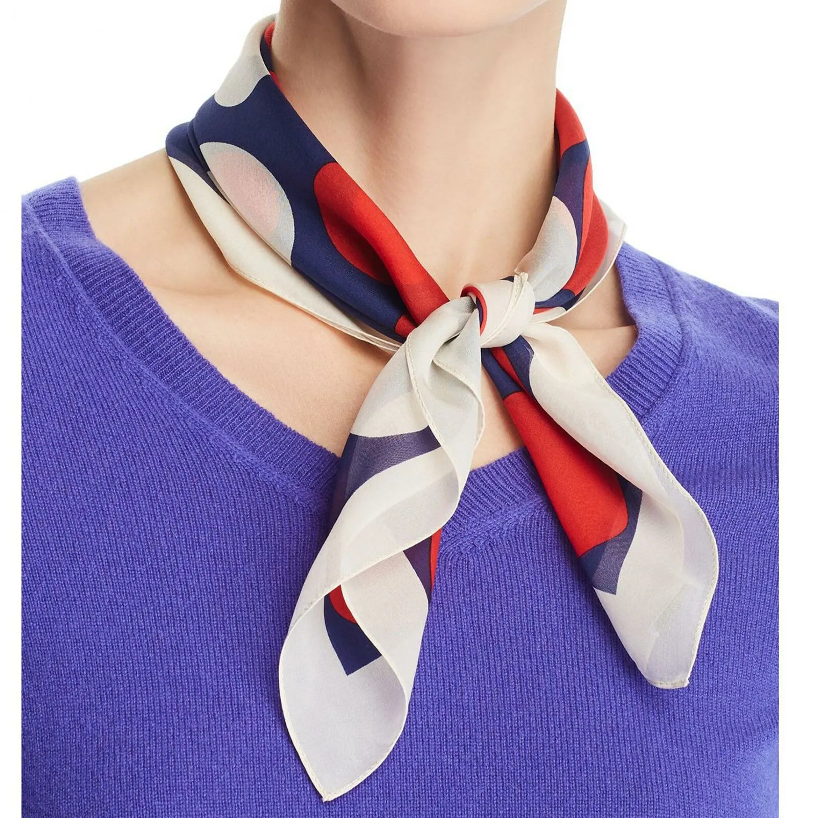 Echo Women's Polka Dot Silk Bandana Square Scarf
