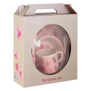 Eco Conscious Bamboo Baby & Toddler Feeding Set | 5 Piece Set | Birds and Nature