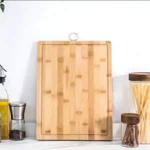Eco-Friendly Bamboo 40X28cm Chopping Board with Deep Huice Groove