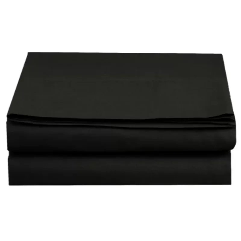 Egyptian Cotton 400 Thread Count Flat Sheet Black