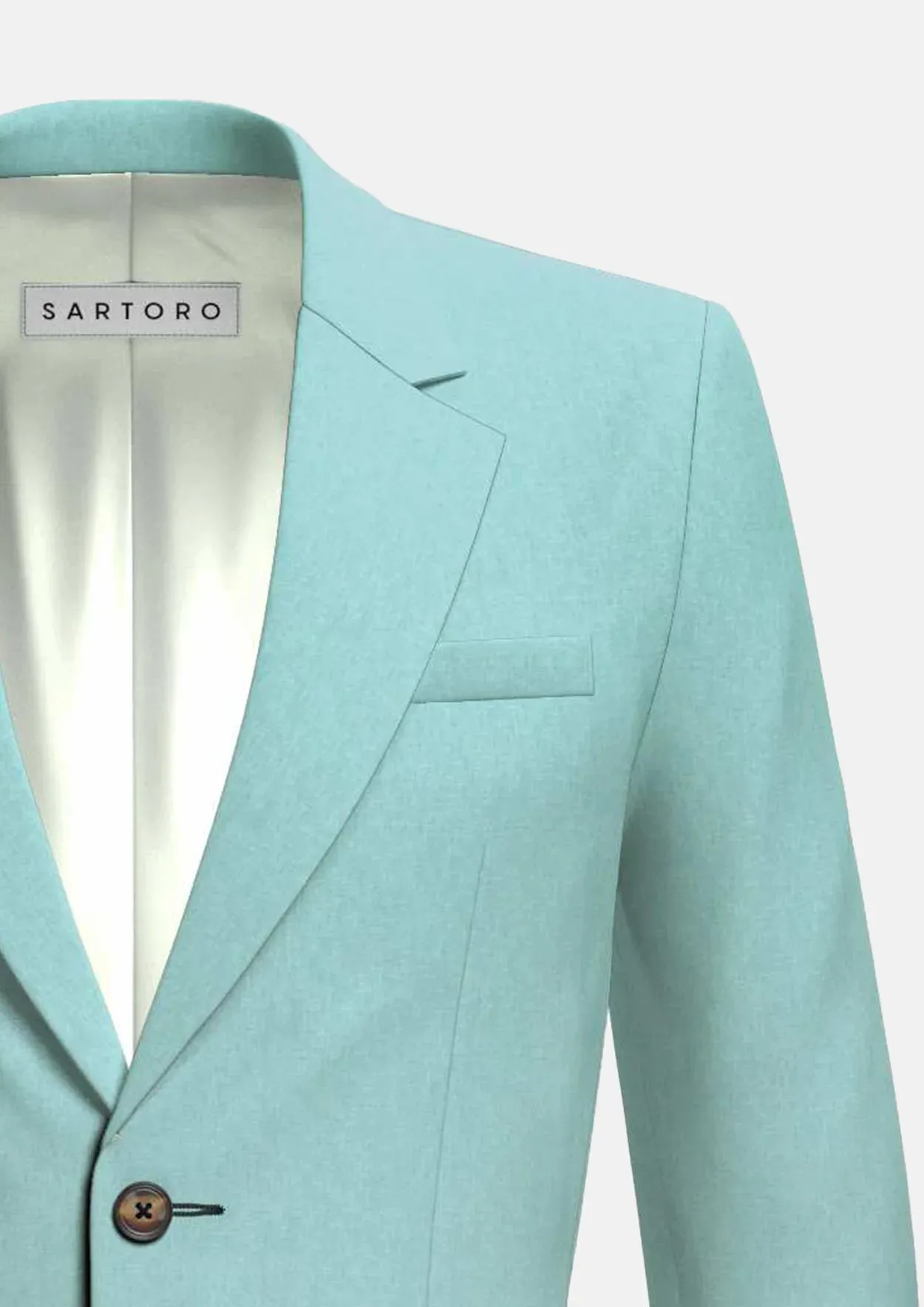 Ellis Light Teal Linen Blend Suit