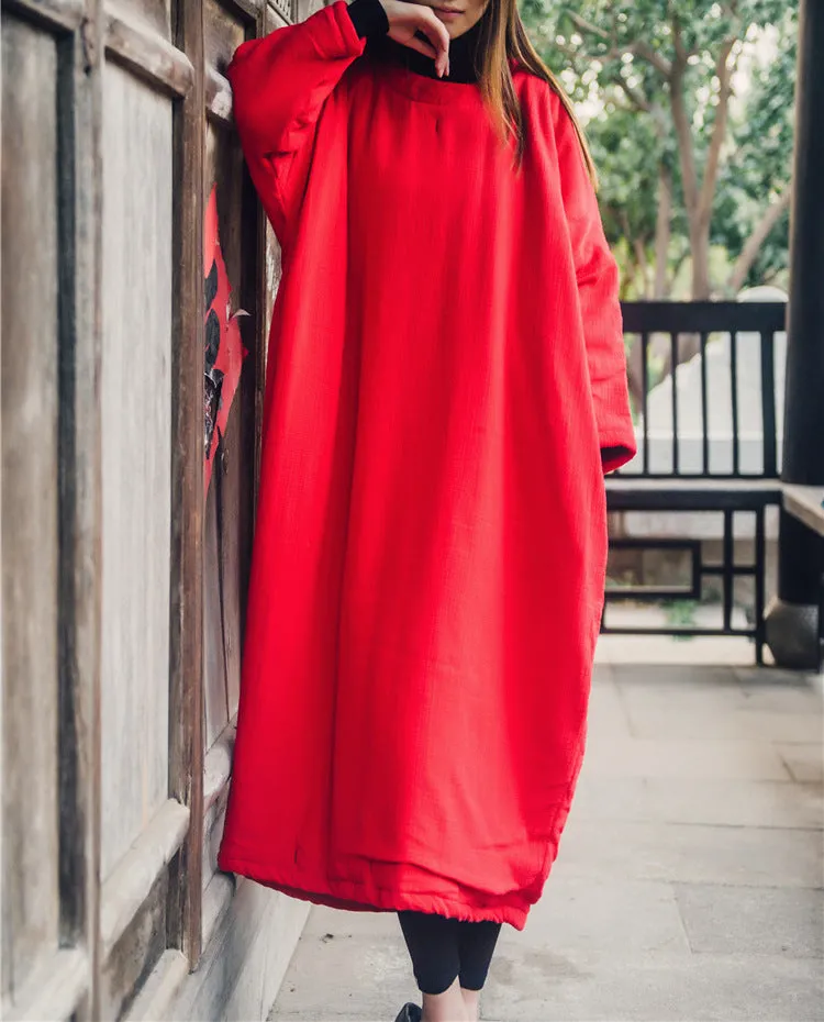 Embroidered Oversized Cotton-Linen Tunic
