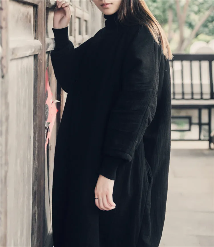 Embroidered Oversized Cotton-Linen Tunic