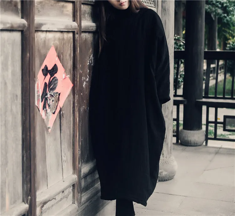 Embroidered Oversized Cotton-Linen Tunic