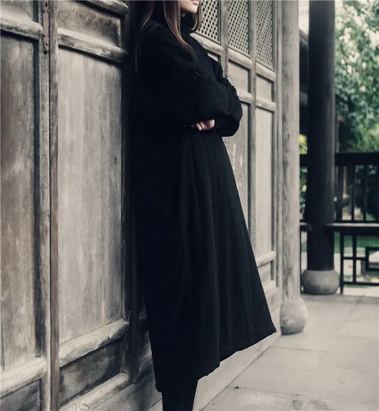 Embroidered Oversized Cotton-Linen Tunic