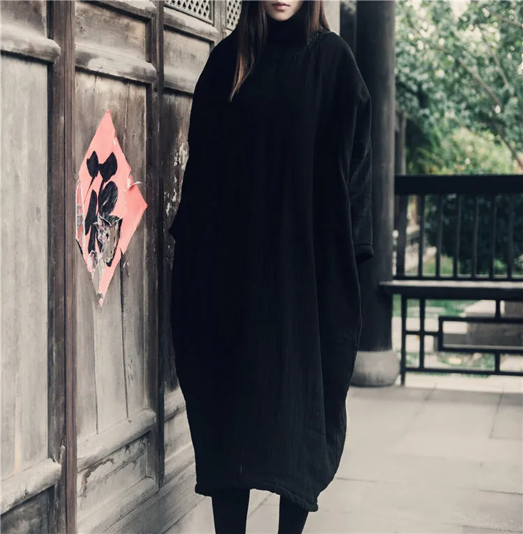 Embroidered Oversized Cotton-Linen Tunic