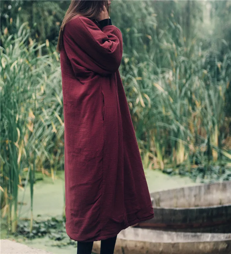 Embroidered Oversized Cotton-Linen Tunic