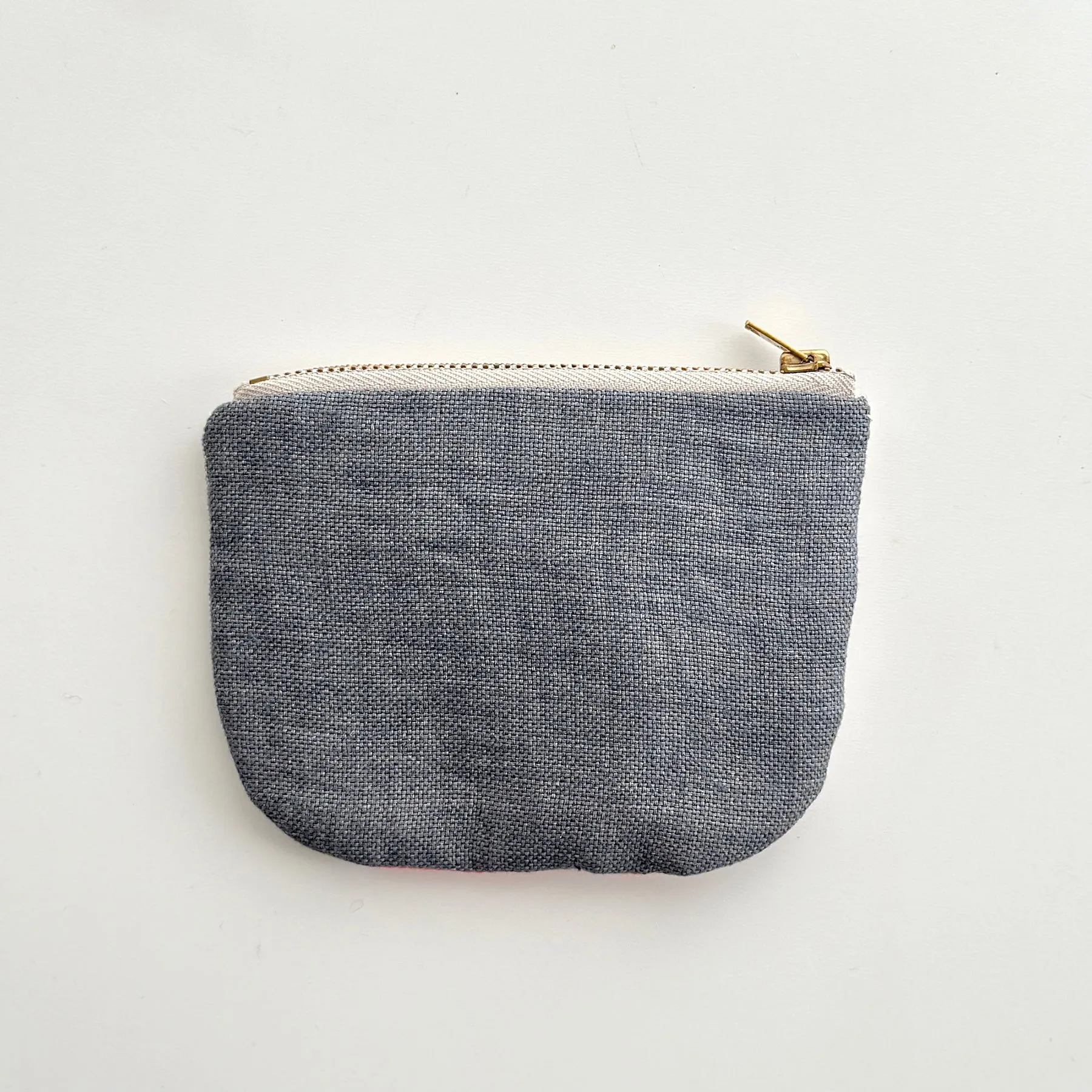 Embroidered Patchwork Zip Pouch