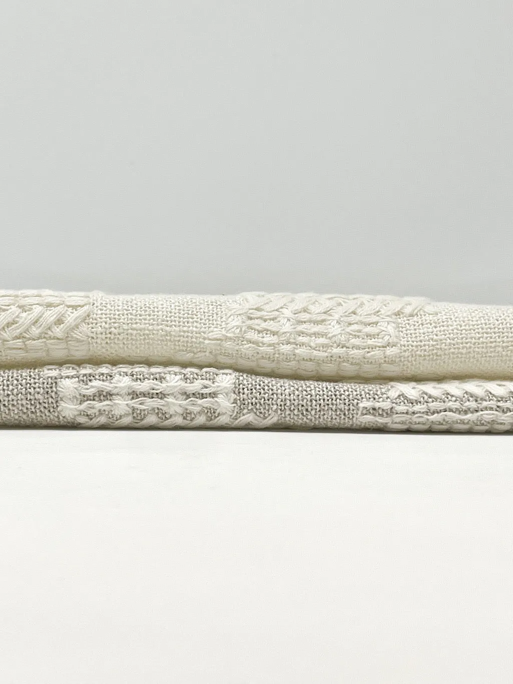 Embroidery Texture Modern Pattern Blend sheer Linen Fabric By The Yard/CL1131