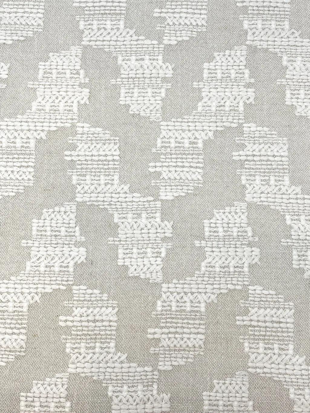 Embroidery Texture Modern Pattern Blend sheer Linen Fabric By The Yard/CL1131