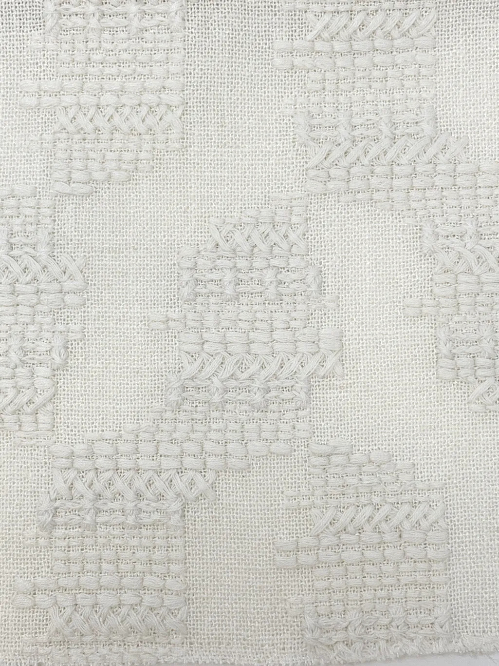 Embroidery Texture Modern Pattern Blend sheer Linen Fabric By The Yard/CL1131