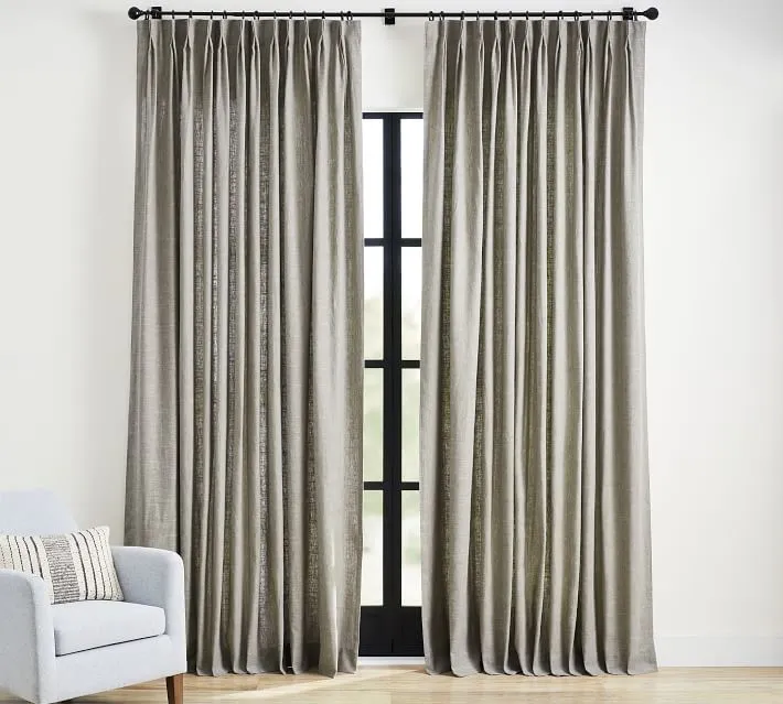 Emery Linen Pinch Pleat Curtain 124"