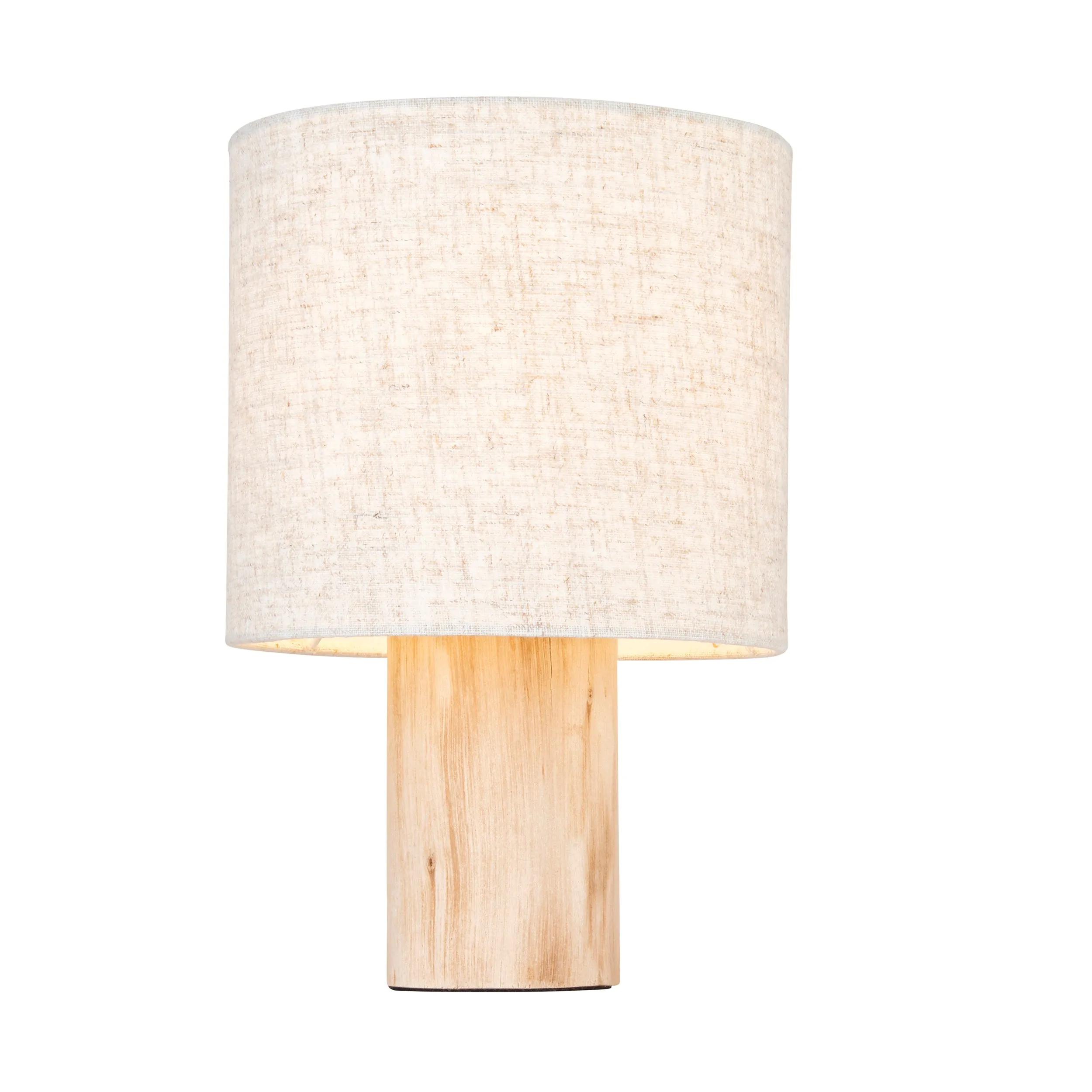 Endon 101680 Durban 1lt Table Natural eucalyptus wood & natural linen 10W LED E27 (Required)