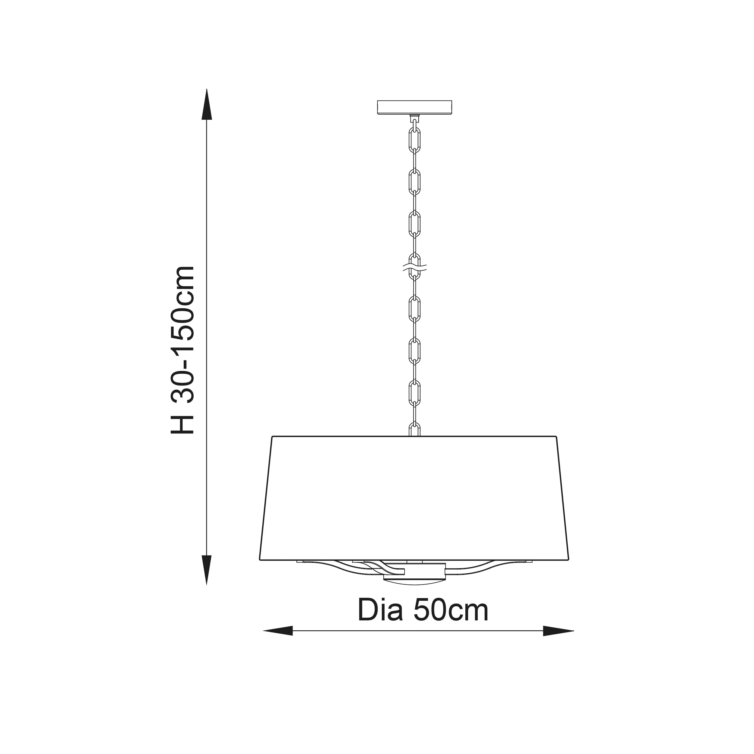Endon 67667 Harvey 3lt Pendant Brushed satin gold finish & vintage white fabric 3 x 40W E14 candle (Required)