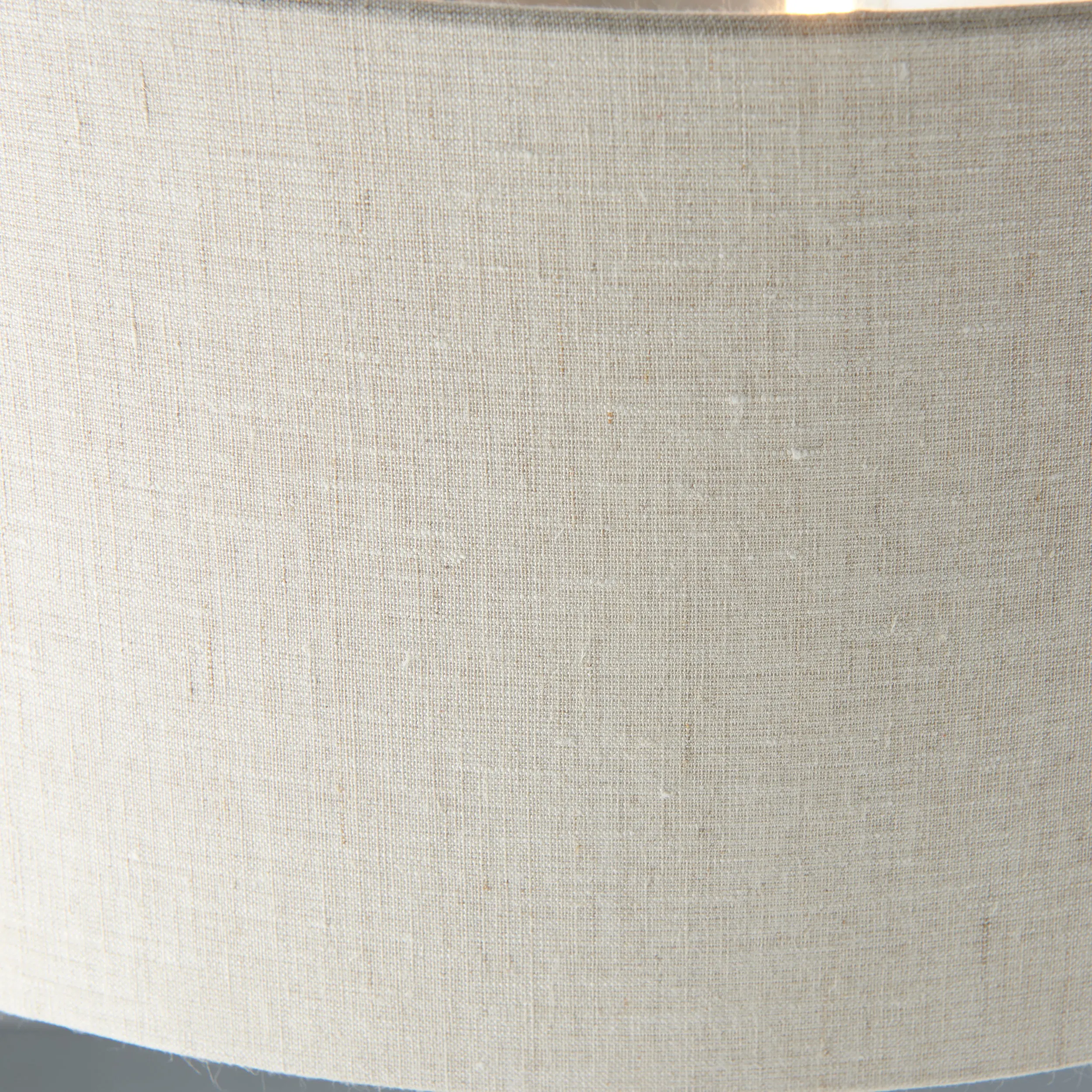 Endon 94359 Highclere 3lt Floor Brushed chrome plate & natural linen 3 x 40W E14 candle (Required)