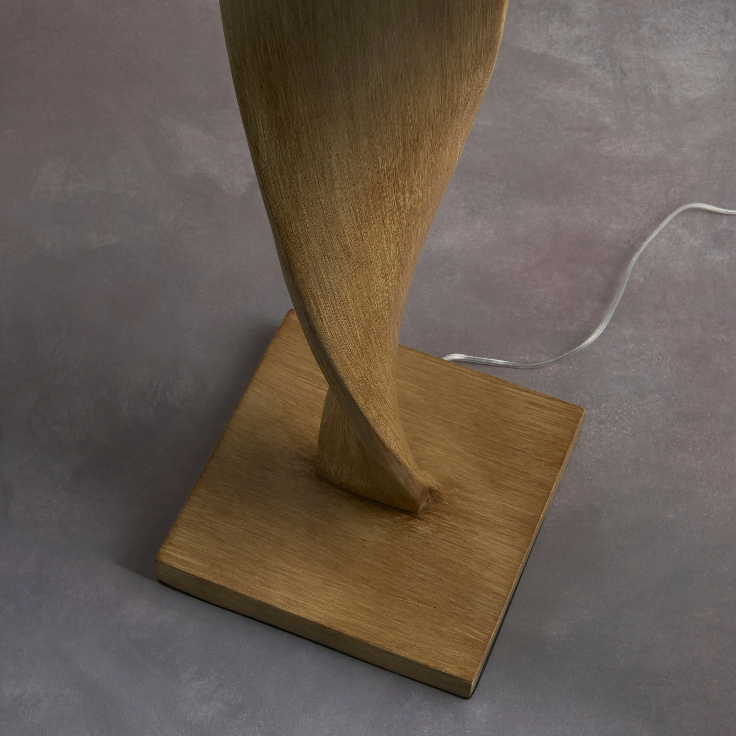 Endon 95454 Abia 1lt Floor Oak effect resin & natural linen 10W LED E27 (Required)