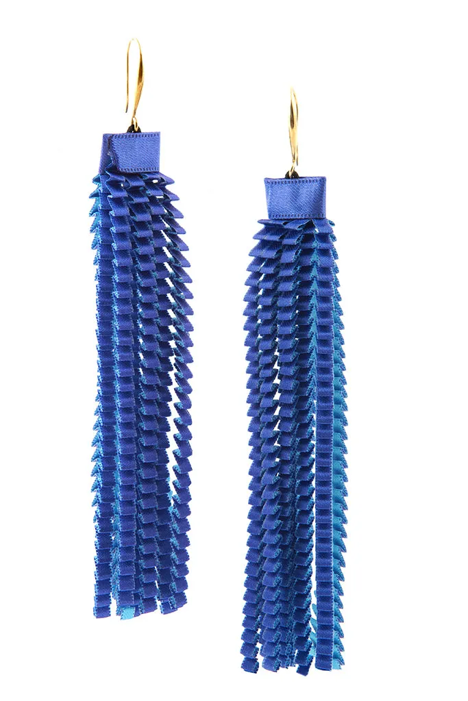 Essilp Blue Silk Earrings
