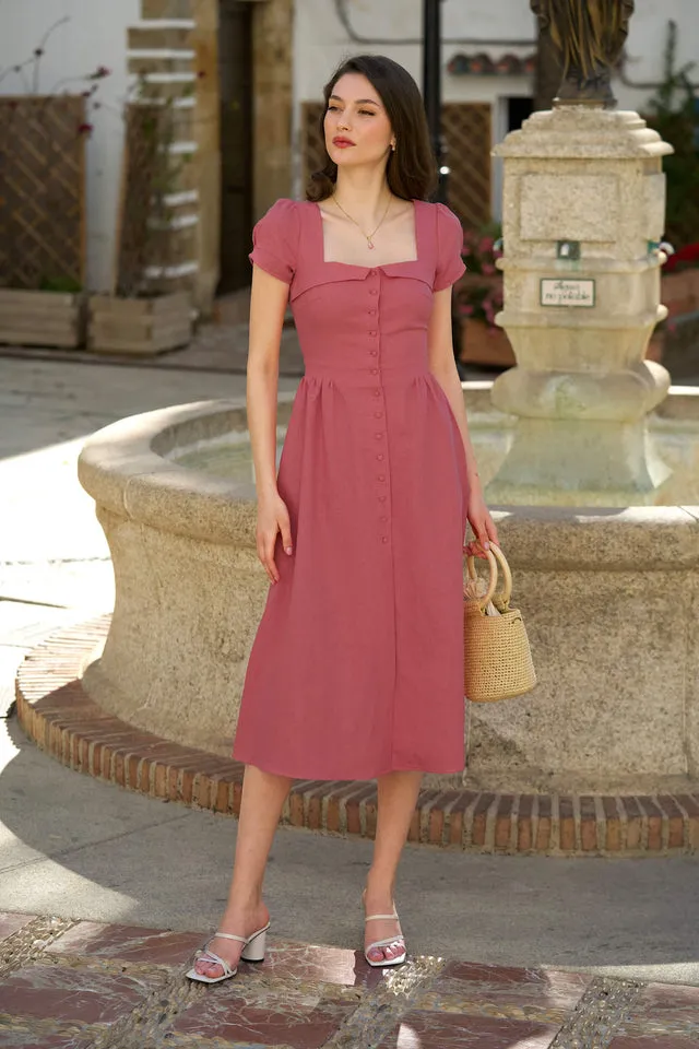 Estelle Midi Button Down Dress