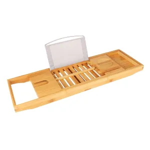 Extendable Bamboo Bathtub Tray I Bath Caddy I SPAFAIR