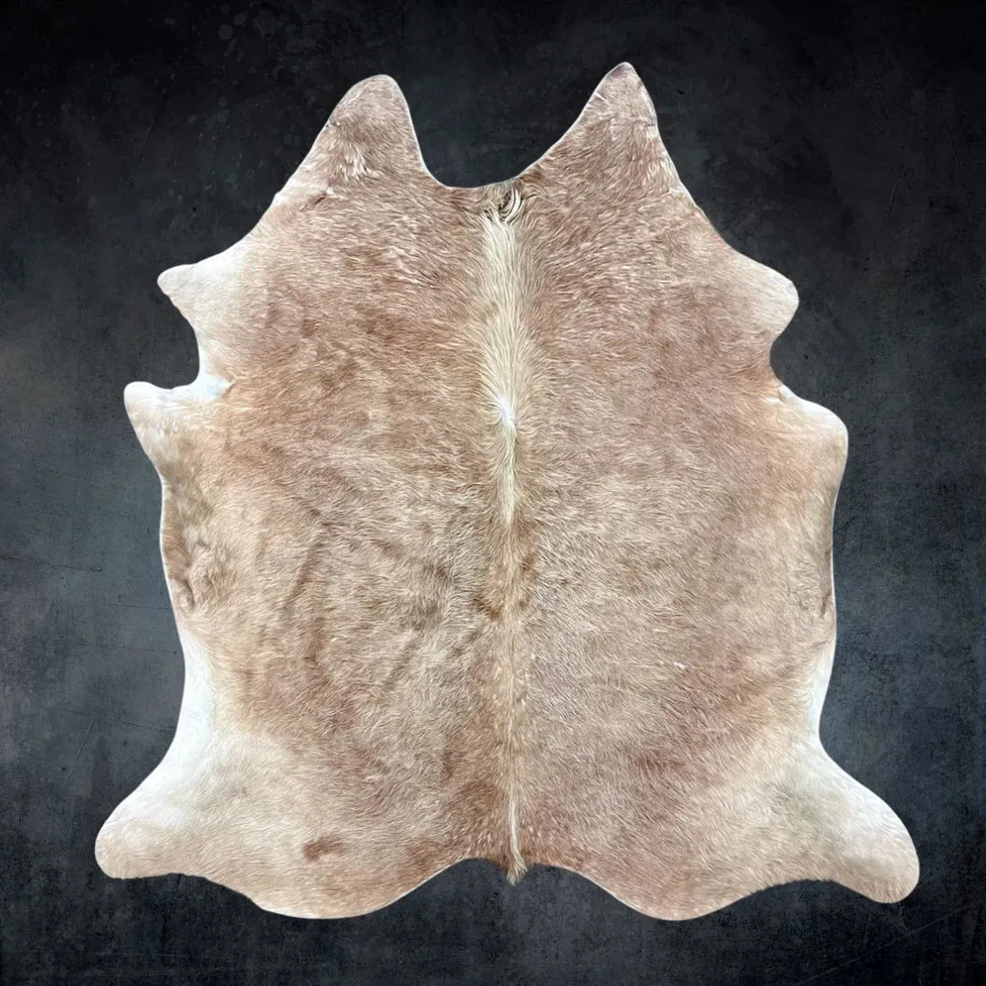 Extra Large Brown Cowhide Rug Size 5.7 x 7.4 ft---5077