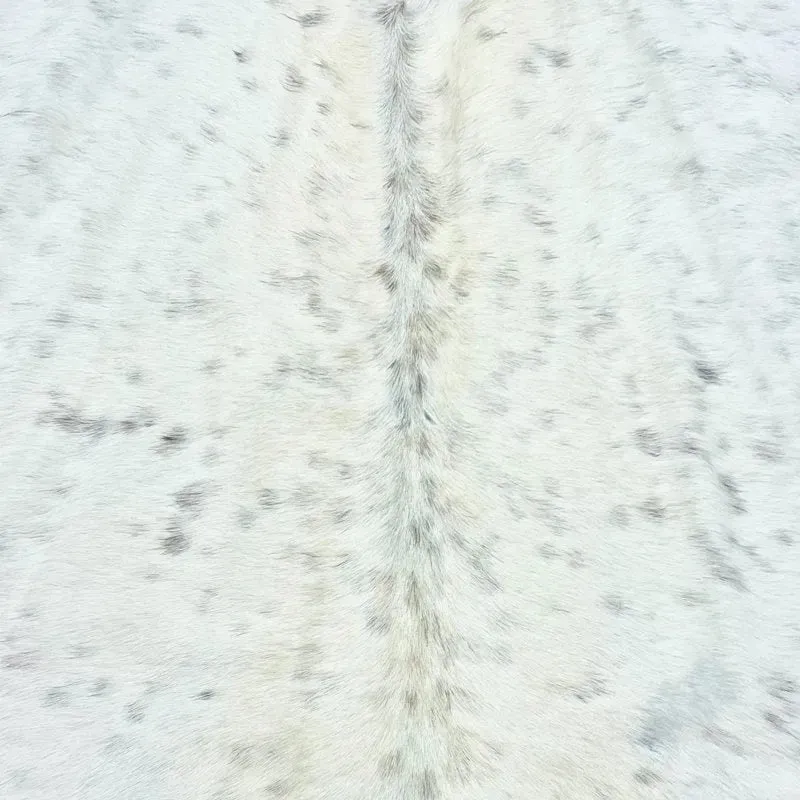 Extra Large Dirty Snow Cowhide Rug Size 6.10 x7.2 ft---4885