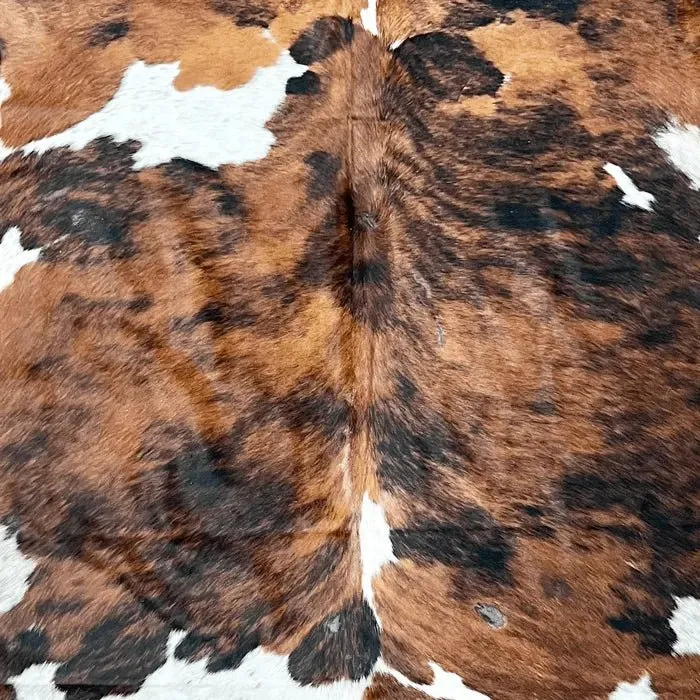 Extra Large Tricolor Cowhide Rug Size 6.10 x 8 ft---5089